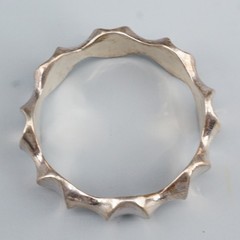Vintage Sterling Silver 925 Wave Modernist Bracelet Heavy 31.2 Grams 7.5″
