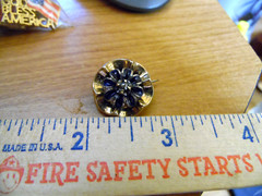 Rare Georgian Rose Cut Diamond and Gold Pin Mid 1700’s 3.2grams, 14Kt. Gold