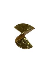Vintage Twist Fan-Shaped Golden post earrings .5 inches