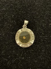 Vintage 18KT Gold Plated Mustard Seed Pendant 1”