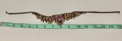 Vtg 1960’s Juliana D & E Watermelon Heliotope Rhinestone Necklace 15″