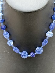 Three Vintage Art Glass Fashion Necklaces From Estate