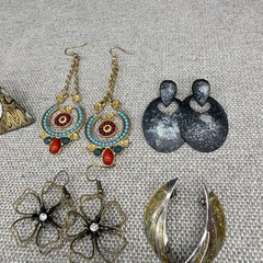 Vintage Earring Lot Clip Ons Pierced Screw Back Dangle Hoops Marino 15 Pair