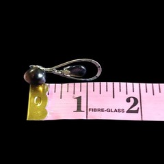Ss Stainless Steel Natural Smokey Quartz Stone Dangle Drop Stud Post Back