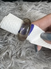 Natural brown rutilated quartz ring 19.6mm