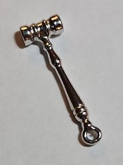 Sterling Silver ~ Gavel Charm ~ Judge Charm ~ Nice Shape to it! ~ VINTAGE
