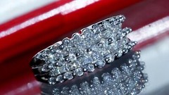 14k white gold ring 1.00ct natural diamond sz 5 wedding band vintage 7.10g N3676