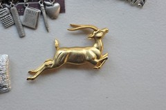 Brooch LOT Signed JJ Spoontiques AJC gold silver tone AH31