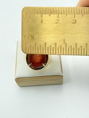 Antique 14Kt Solid Yellow Gold Heavy Carnelian Cameo Bearded Man Ring 10g S11