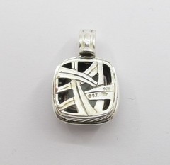 David Yurman Albion Prasiolite & 0.24CTW Diamond Halo Pendant Sterling Silver