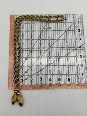 Vintage Lariat Double Dangle Components Polished W/Gold-Tone Rope Chain Unsigned