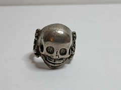 Vintage Skull Bones Ring Size 11.75 Biker Goth 70 80s Costume Bold Big Statement