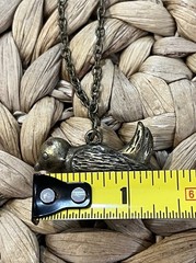 Vintage Style Antique Gold & Silver Bird Pendant Necklace 28in Bird Lovers