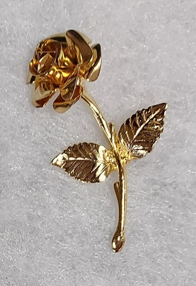 Vintage – Gold Tone Rose Brooch /Pin – Mother’s Day Gift for Grandma