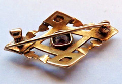 Antique Appraised 1920-30s Natural Seed Pearl Almandine Garnett 14K Gold Brooch