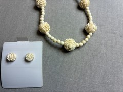 Bovine bone necklace