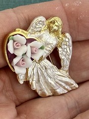 I Am Edgar Berebi My Angel Of The Flower Brooch Pin 1999 _2001 Vintage Jewelry