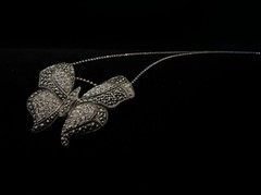 Rare Vintage SLC Sterling Silver Butterfly Necklace