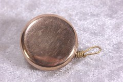 Antique Victorian Gold-Filled Retractable Chain Eye Glasses Holder Brooch Pin