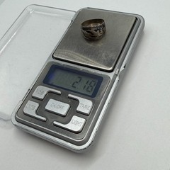Vintage Soviet 875 Silver Niello Ring USSR Handmade Floral Size 8.5