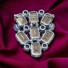 Vintage 1940s Brooch with Clear Reinestones