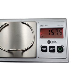 Sterling Silver Cuff Bracelet Modernist Abstract Sculptural 925 Bangle 15g Vtg