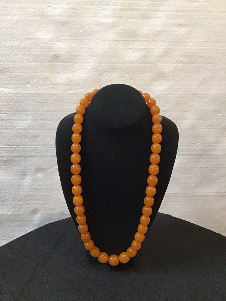 Vintage Genuine Baltic Honey Amber Butterscotch Bead Necklace