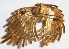 Vtg Premier Brooch Wheat Spray Signed Pin Gold Tone 2 1/4″