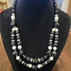 Lot of Mixed Vintage Jewlery Black,White, Silver, Gray Some Sterling Silver