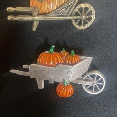 vintage brooch lot 4 pins fall autumn harvest Signed JJ KC