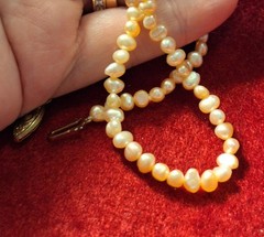 Vintage Freshwater Pearl 24 Inch Gold Filled Clasp Necklace