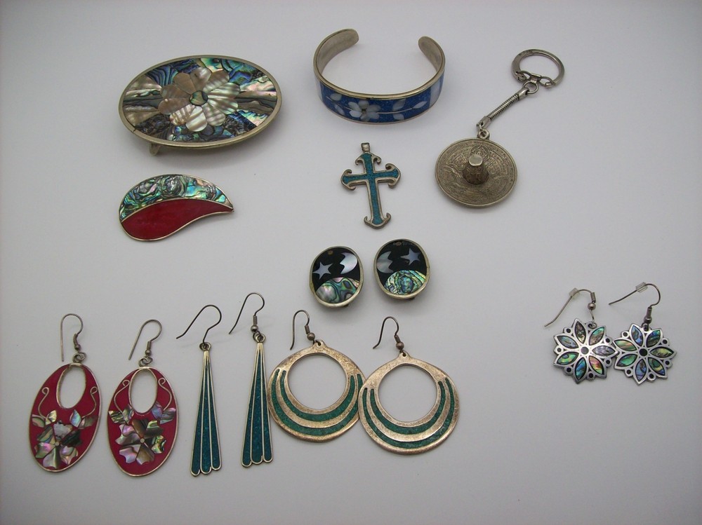 Lot of Vintage Alpaca Mexico Jewelry