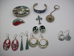Lot of Vintage Alpaca Mexico Jewelry