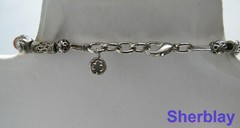 Vtg Costume Jewelry Glass Acrylic & Silver Tone Metal Beads Heavy Necklace 42″