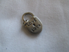 Vtg Sterling Charm Double Sided Padlock LOVE LOCK