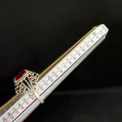 Vintage Ring Silver 875 Soviet Era Ruby size 6.5