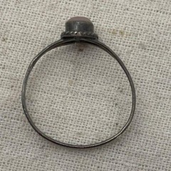 Taxco 925 Sterling Silver Pink Stone Oval Cabochon Ring Size 6.5 Mexico Vintage