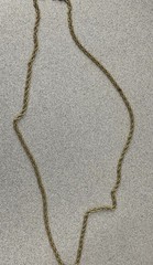 Vintage Gold Rope Chain Necklace Gold-Tone 15.5 Inch