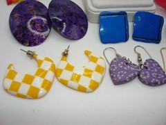 10 PAIR VINTAGE MOD BOHEMIAN 1970-80’S PIERCED EARRINGS!