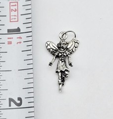 VTG Sterling Silver Fairy Angel Nymph Lady Charm Pendant 1.4g Fantasy Jewelry