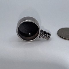 925 Sterling Silver And Black Onyx Pendant