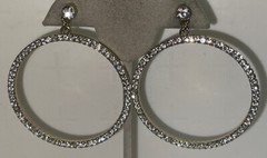Vintage Signed SUGARFIX Gold Tone Rhinestone Pierced Earrings Z-30