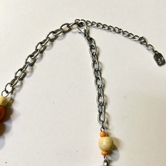 Women’s Vintage Boho Style Brown Wooden Glass bead Necklace Bracelet Earring Set