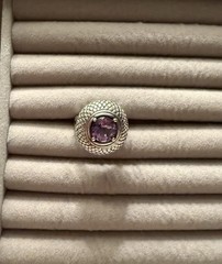 Vintage Ross-Simons Amethyst In Sterling Silver Dome Statement Ring Size 8