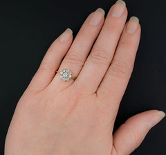 Art Deco Antique Vintage 3.50Ct White Diamond Engagement Ring 14K Yellow Gold FN