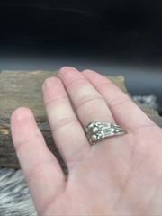 Vintage handmade Signed Sterling Silver Spoon Ring #B195