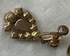 Vintage Juliana DeLizza and Elster AB Rhinestones Screw On Dangle Earrings