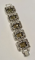 1962 Sarah Coventry Celebrity Smoky Rhinestone Bracelet Brooch Earrings Set