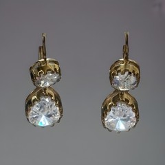 Drop Dangle Crystal Royal Pear Drop Earrings Nolan Miller Glamour Collection VTG
