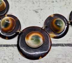 Vintage Operculum Shell Necklace – Shiva Eye / Cat’s Eye Shell Jewelry